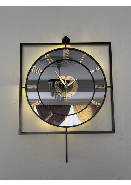 Işıklı Metal Duvar Saati - 46-60 Cm, Aynalı Tasarım fırsatları