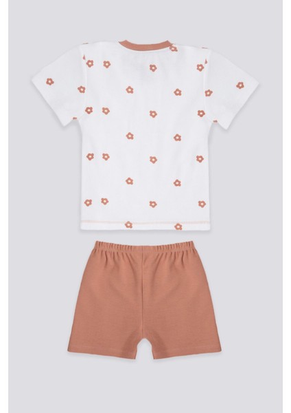 Deep Color Krem Bebek T-shirt Takım