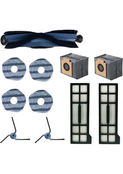 X10 Pro Omni Robot Süpürgeler Için 11 Adet Yedek Parçalar Ana Yan Fırça Hepa Filtre Paspas Bezi Toz Torbası (Yurt Dışından) modelleri