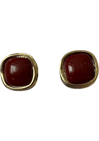 Bordo Incili Küpe modelleri
