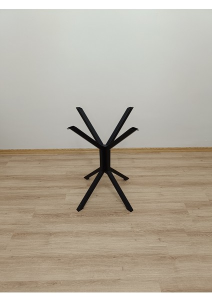 Evko Mobilya, Masa, Yuvarlak Masa, Ahşap Masa, Mutfak Yemek Masası, Balkon Masası, Metal Ayaklı Masa, 80 cm