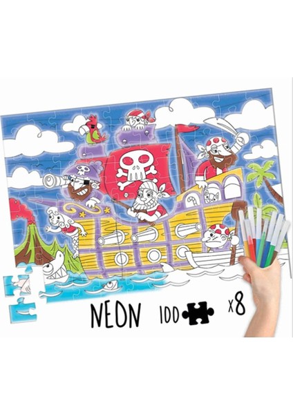 100 Parça Korsanlar Boyama Puzzle 18070 fiyatları