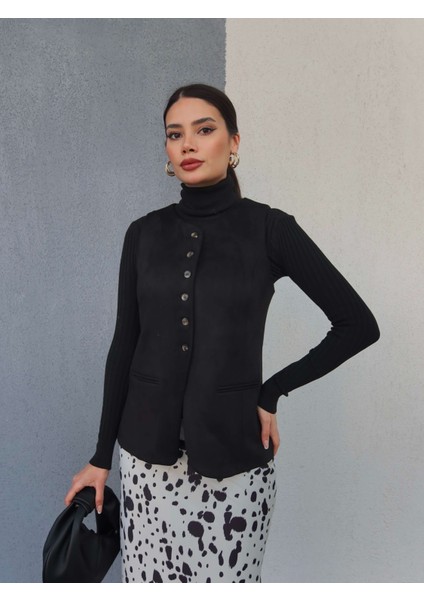 Siyah Süet Dublin Yelek indirimleri