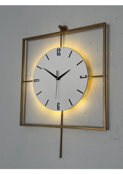 Işıklı Metal Duvar Saati - 46-60 Cm, Ahşap Saatli Tasarım modelleri