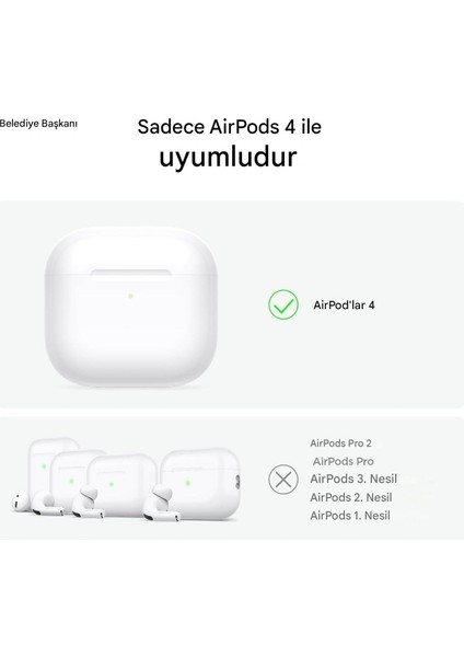 Airpods 4.Nesil Uyumlu Kılıf Dart Vader Sevimli Figürlü Silikon Kılıf
