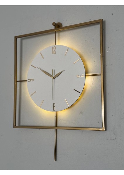 Işıklı Metal Duvar Saati - 46-60 Cm, Ahşap Saatli Tasarım modelleri