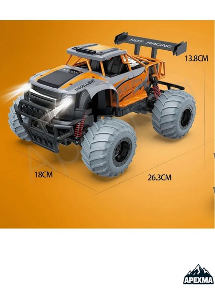 Oyuncak 2.4ghz Uzaktan Kumandalı Full Fonksiyon Şarjlı 1:14 Ölçek Rc Off-Road Arazi Aracı Turuncu