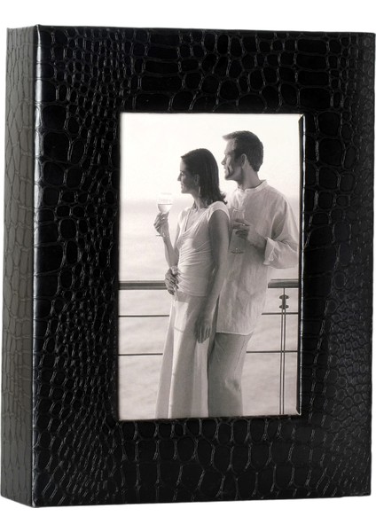 15x21 100 Lük Deri Pencereli Fotoğraf Albümü Siyah