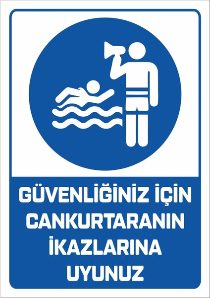 "güvenliğiniz Için Cankurtaranın Ikazlarına Uyunuz - 25X35 cm Dekota "