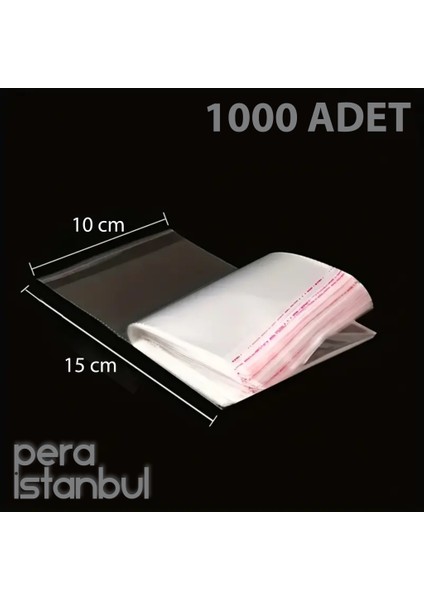 1000 Adet 10X15 Kendinden Yapışkanlı Açılıp Kapanabilir Şeker Kurabiye Şeffaf Plastik Poşet Torba