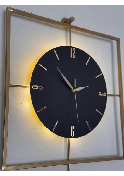 Işıklı Metal Duvar Saati - 46-60 Cm, Ahşap Saatli Tasarım modelleri