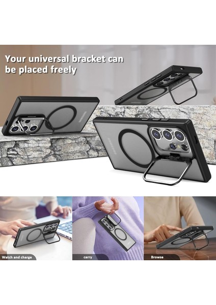 Samsung Galaxy S25 Kılıf Standlı Mat Magsafe Hassas Butonlu Metal Tuşlu Kamera Lens Hediyeli Kapak indirimleri