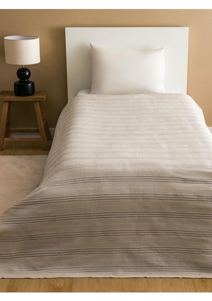 Lcw Home Çizgi Nakışlı Tek Kişilik Yatak Örtüsü 160X220 cm