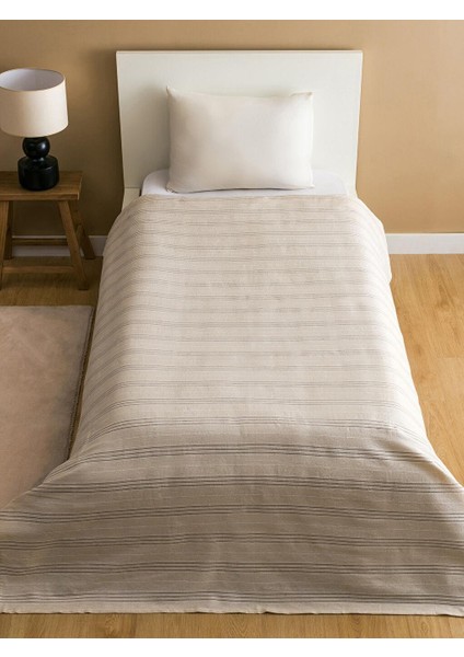 Lcw Home Çizgi Nakışlı Tek Kişilik Yatak Örtüsü 160X220 cm