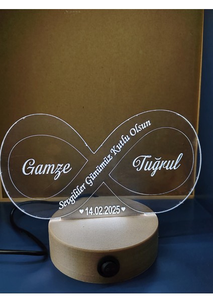 Sevgililer Günü Sonsuzluk Gece Lambası