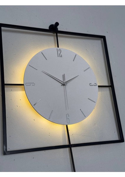 Işıklı Metal Duvar Saati - 46-60 Cm, Ahşap Saatli Tasarım fırsatları