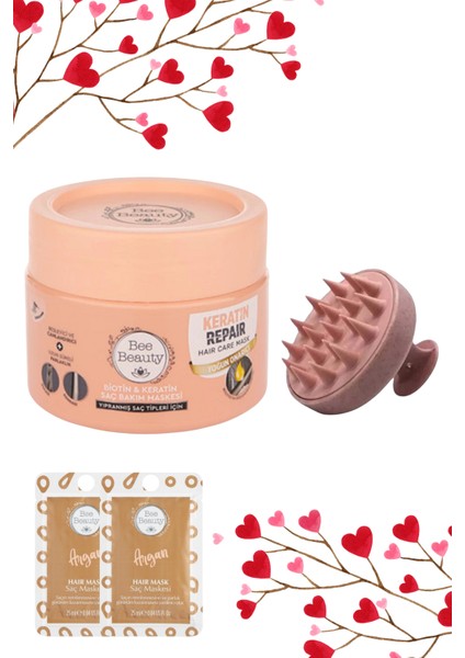 Biotin & Keratin Saç Bakım Seti Argan Maske Hediyeli