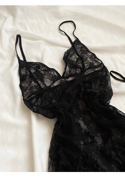 Drape Detaylı Tül Gecelik modelleri