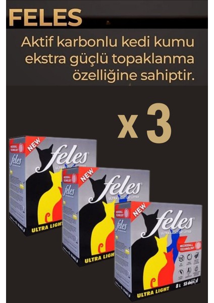 Maswa Feles Tozsuz Kedi Kumu 8 Lt x 3ADET