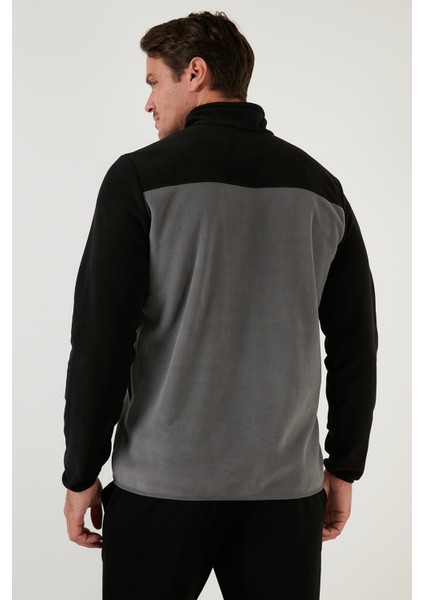 Regular Fit Fermuarlı Dik Yaka Kışlık Şardonlu Polar Erkek Polar 5906016