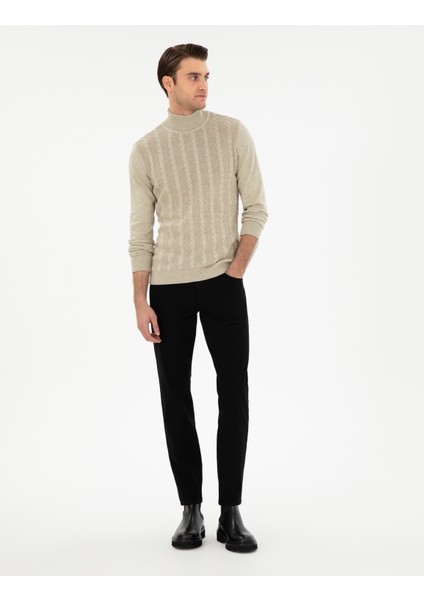 Erkek Siyah Slim Fit Jean Pantolon 50292140-VR046 modelleri