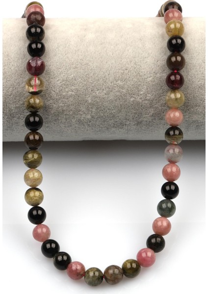 Renkli Turmalin Doğal Taş Dizi 8 mm Küre Kesim fiyatları