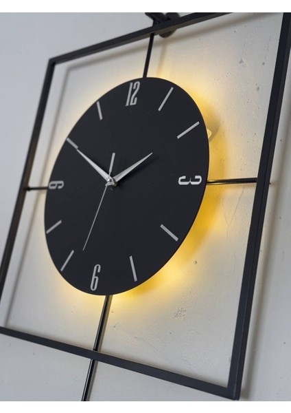 Işıklı Metal Duvar Saati - 46-60 Cm, Ahşap Saatli Tasarım modelleri