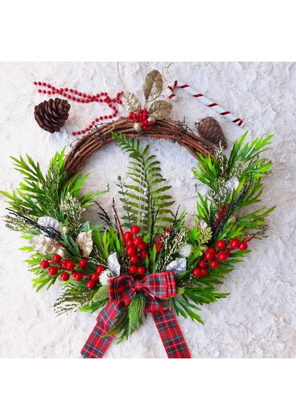 Kokinalı Yılbaşı Noel Kapı Süsü Çelenk fiyatları