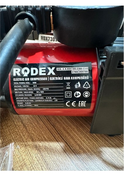 RDX7301 E. Araç Kompresörü 150PSI 12V 90W Bmc