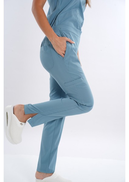Business Model Soft Likra Cool Petrol Mavi Doktor Hemşire Hastane Scrubs Üniforma Takımı fırsatları