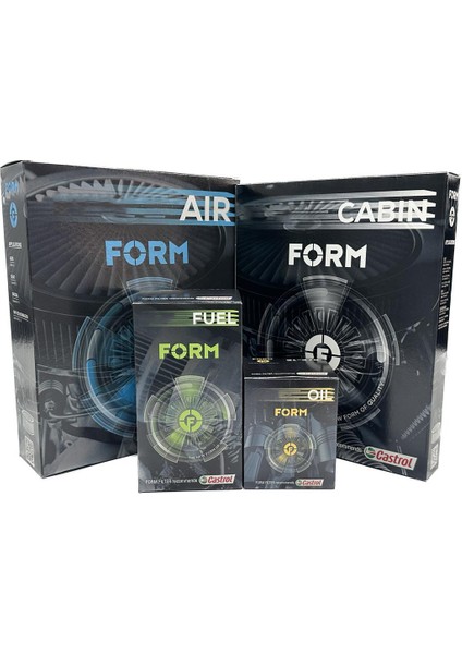 Vw Tiguan 1.6 2.0 Tdı Dizel Castrol Form Filtre Bakım Seti 2016-2020 Hava+Yağ+Yakıt+Karbonlu Polen