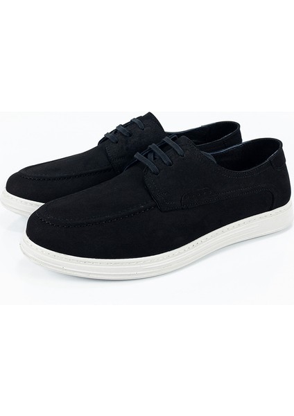 Erkek Mat Siyah Deri Ortopedik Casual Ayakkabı fiyatları