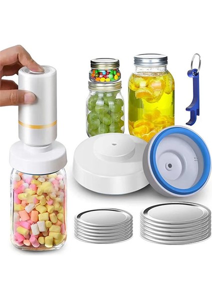 11 Adet USB Elektrikli Vakum Paketleme Makinesi Güvenlik Vakum Paketleme Makinesi Aksesuarları Kiti Kirliliğe Dayanıklı Geniş Ağızlı Konserve Paketleme Makinesi (Yurt Dışından)