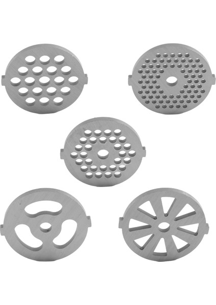 5 Parça Paslanmaz Çelik Kıyma Makinesi Plakaları Gıda Doğrayıcı ve Kıyma Makinesi Parçaları Için Diskler (Yurt Dışından)