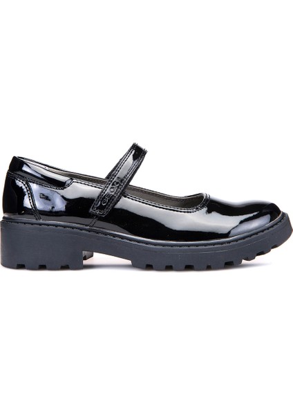 Kız Çocuk Siyah Casey Deri Maskülen Ayakkabı J6420P000HHC9999