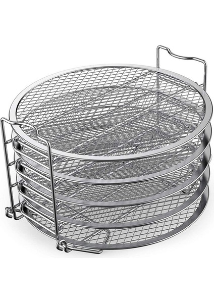 Ninja Foodi 6,5 Qt / 8 Qt Hava Fritöz Sepet Tepsisi Için 5 Katmanlı Hava Fritöz Rafı Paslanmaz Çelik Istiflenebilir Izgara Izgara Rafı (Yurt Dışından)