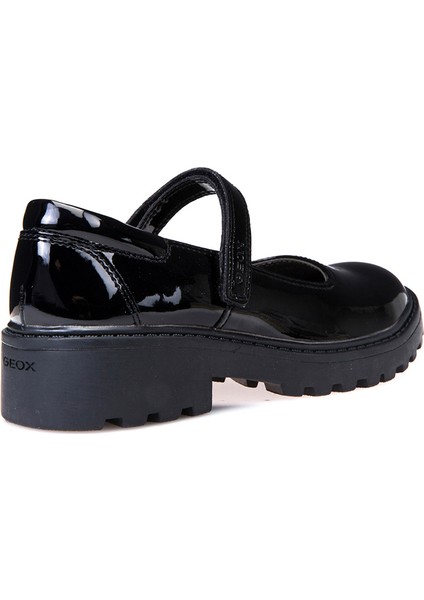 Kız Çocuk Siyah Casey Deri Maskülen Ayakkabı J6420P000HHC9999 fırsatları