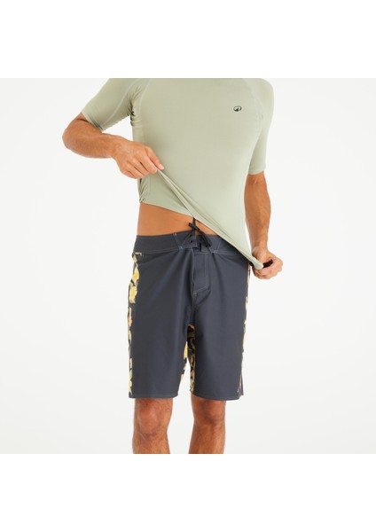 Olaian Erkek Slim Fit Kısa Kollu UV Korumalı Tişört - Haki - 500