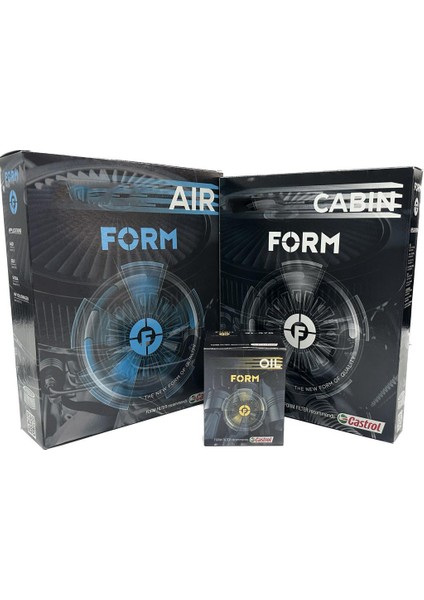 Vw Golf 7 1.6 Tdı Dizel Castrol Form Filtre Bakım Seti 2013-2019 Hava+Yağ+Standart Polen