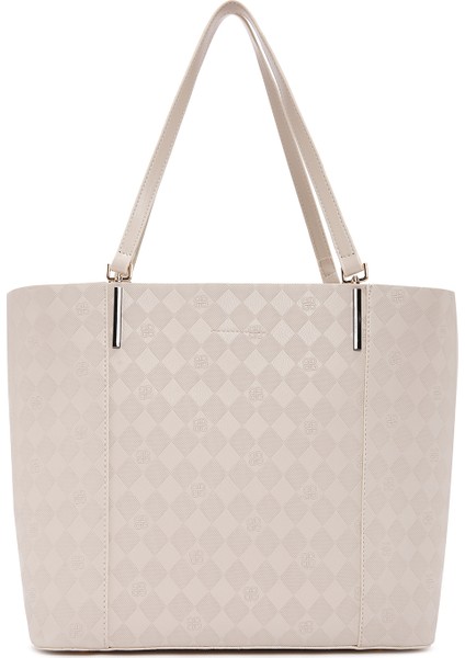 Kadın Krem Baskılı Omuz Çantası 25SBD201326 modelleri