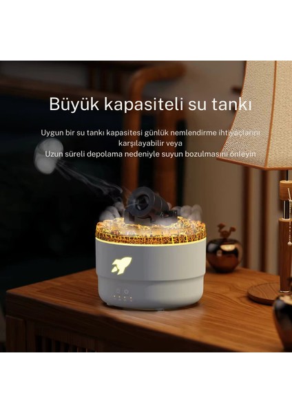 Hava Nemlendirici Alev Topu Görünümlü Volkanik Tasarım Renkli Havan Topu Şekilli Difüzör Hava Nemlendirici fırsatları