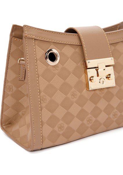 Kadın Kahverengi Uzun Askılı Baskılı Omuz Çantası 25SBD200626 modelleri