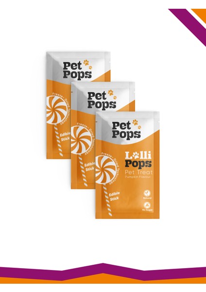 Lollipops Tavuk Ciğeri Bal Kabağı Dondurularak Kurutulmuş Kedi Köpek Ödülü Lolipop 3'Lü Lolipopu
