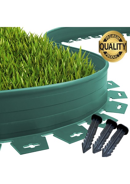 Çim Ayırıcı 25 M Yeşil Çim Sınırlayıcı 8 Kg Hammadde Çim Ayracı Çim Ayırıcı Bariyeri