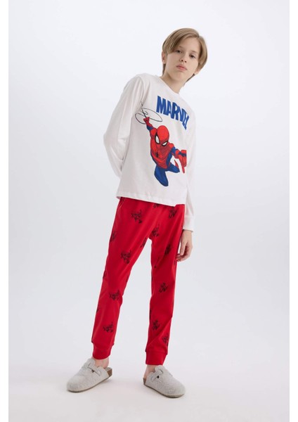 Erkek Çocuk Pijama Takımı Marvel Spiderman Bisiklet Yaka Uzun Kollu Üst Uzun Alt Y4861A624WN fiyatları