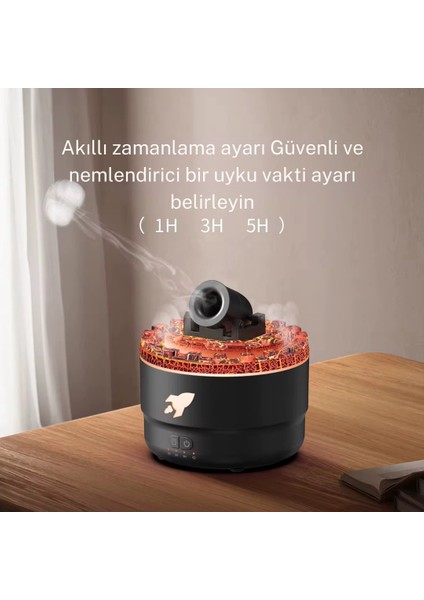 Hava Nemlendirici Alev Topu Görünümlü Volkanik Tasarım Renkli Havan Topu Şekilli Difüzör Hava Nemlendirici fiyatları
