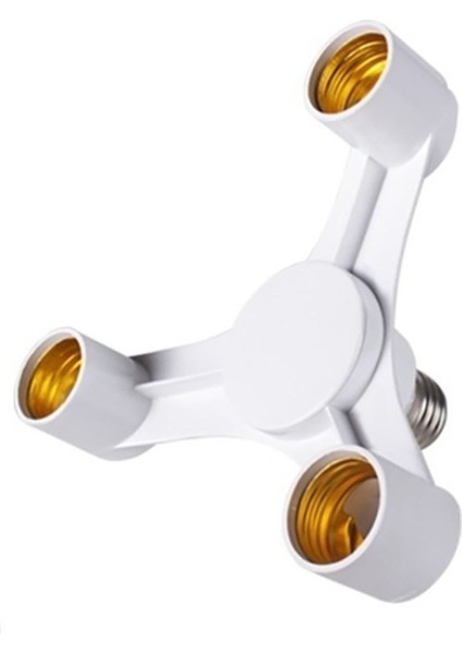 E27 3lü Duy Çoğaltıcı - Lamba Duy Çoklayıcı - E 27 3 In 1 Ampul Duy Çoğaltma Studio Lamp