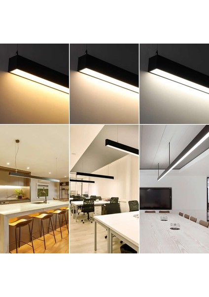 Lineer Sarkıt 60 cm 20 W Siyah Kasa (Iki Işık Rengi Seçenegi )