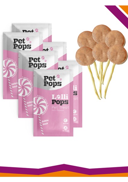Lollipops Tavuk Ciğeri Kefir Dondurularak Kurutulmuş Kedi Köpek Ödülü Lolipop 6'Lı Lolipopu