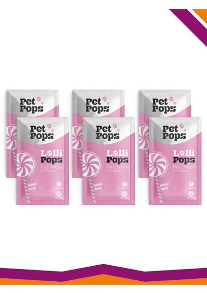 Lollipops Tavuk Ciğeri Kefir Dondurularak Kurutulmuş Kedi Köpek Ödülü Lolipop 6'Lı Lolipopu